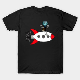 Robot Pirate in Space T-Shirt